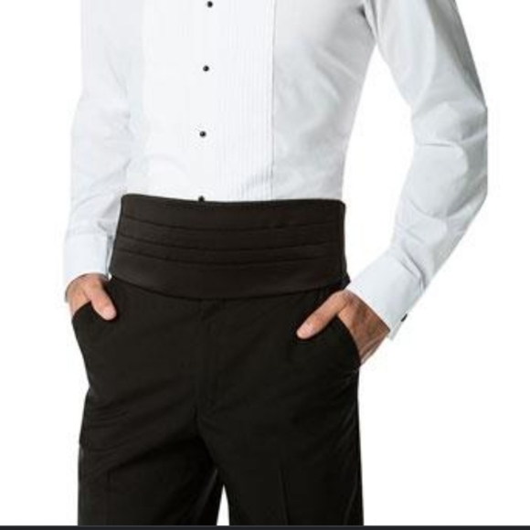 Mel Howard +2 satin cummerbands tuxedo belt - Picture 2 of 10